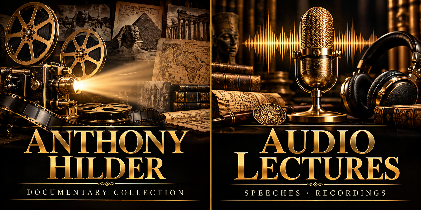 Audio Lectures — Speeches and Recordings black and gold cover