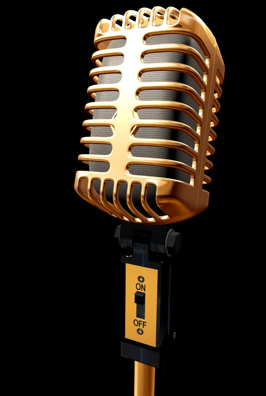 Gold microphone